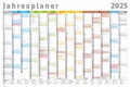 Poster Jahresplaner 2025 - 14 Monate gerollt