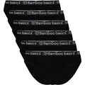 BAMBOO BASICS Bamboo basics Damen Slips YARA, 6er Pack - Logo-Bund, atmungsaktiv, Single Jersey