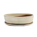 Exotenherz Pflanzschale Bonsai-Schale mit Unterteller Gr. 5 hellbeige oval Modell O7 L 31cm (1 St)