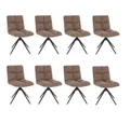 HOME DELUXE Esszimmerstuhl drehbar 2er - 8er Set NODA (8 St), Gestell aus Edelstahl, Küchenstuhl, Bürostuhl