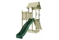 OutdoorToys Spielturm Tromso, aus Holz in Dunkelgrün mit Rutsche