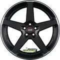 4x Momo Five black matt polish 8x18 ET42 - LK5/112 ML72.3 Felge Alu