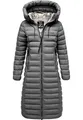 REPUBLIX Damen Gefütterte Winter Jacke Mantel Parka mit großer Kapuze RJ-8022 Dunkelgrau 3XL
