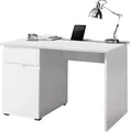 Schreibtisch BEGA OFFICE "Spice", weiß (weiß, weiß hochglanz, weiß, weiß), B:120cm H:76cm T:67cm, Tische, Schreibtisch, Home Office Desk mit Griffmulden, in 2 Breitenvarianten