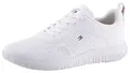 Tommy Hilfiger CORPORATE KNIT RIB RUNNER Sneaker, Freizeitschuh, Halbschuh, Schnürschuh mit seitlicher Logoflagge