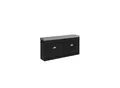 SoBuy Schuhbank mit 2 Türen Schwarz 104x24x52cm Funktional