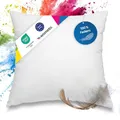 wometo Federkissen 100% Federn 50x50-600g Oeko-TEX Sofakissen Füllkissen Bezug Baumwolle weiß/Innenkissen/Kissenfüllung/Kopfkissen