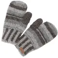 Guru-Shop Strickhandschuhe Handgestrickte Fausthandschuhe, gestreifte..