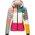 Navahoo Damen Jacke Steppjacke Übergangsjacke gesteppt Kapuze Lulana Multikulti Dark 2 Gr. 34 - XS - Bunt - 34