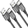 USB C Kabel 2M 2er Set Schnellladekabel Geflochten für Smartphone Tablet Lapt...