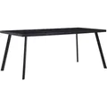 Maison Exclusive - Esstisch Schwarz 160 x 80 x 75 cm Hartglas - Schwarz
