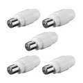 5 x Stecker Koax TV SAT Koaxial Antennenstecker Schraubbefestigung Kupplung