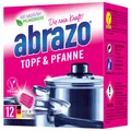OSCAR WEIL GmbH abrazo Topf & Pfanne Reinigungskissen, Topfschwamm aus feiner Stahlwolle, rundum vollverseift, 1 Packung = 12 Stück