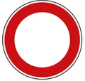 Dreifke Verkehrsschild Verkehrszeichen Verbot für Fahrzeuge Aller Art Nr. 250, Ø 600mm, Alu