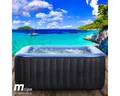 BRAST Whirlpool aufblasbar Tekapo für 4-6 Personen, aufblasbares Aufstellbecken, aufblasbarer Whirlpool, (In-Outdoor Pool 132 Massagedüsen Timer Heizung), Aufblasfunktion per Knopfdruck Bubble Spa Wellness Massage