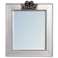 barock Wandspiegel ENGEL antik Spiegel Holzrahmen ANGELO 48x40cm silber antik