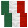 2pack Italian Flag Bandiera italiana 90 x 150 cm Italienische Flagge Polyeste...