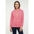 Zwillingsherz Hoodie "Leo Allover Neon Kante" mit Animal-Design und kontrastfarbigen Ärmelbündchen rosa S (36)