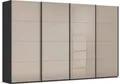 rauch Schwebetürenschrank Kleiderschrank Schrank Garderobe Schlafzimmerschrank SCALE-FYRA edle viergeteilte Türen mit Glas-Front viele Farben MADE IN GERMANY