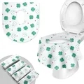 WUFANC 20 Stück Toilettenauflage Einweg, Universal Rutschfester Wasserdichter Und Antibakterieller Einweg-Toilettensitz, Toiletten Sitzbezug Kinder Und Erwachsene (Weiß-Pentagramm)