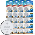 GutAlkaLi 20 Stück CR2025 3V Lithium Knopfzellen CR 2025 Batterien (CR2025-20)