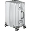 Tectake Aluminium Boardtrolley Airway Eloxierte Aluminiumlegierung 2 Tsa Sicherheitszahlenschlösser  38 x 24 5 x 53 cm Silber