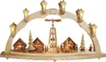 SB Weihnachtsmarkt mit Pyramide elektrisch beleuchtet und betrieben 43cm #1008