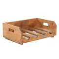 FLASCHENREGAL "BUILDER" | natur, 46x30x15 cm, Recyclingholz | Flaschenhalter 