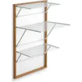 Arredamenti Italia Wäscheleine de Karim Wand, Holz - abschließbar - 16 m ausziehbare Wäscheleine - Kirsche Finish Ar-It el Herz de das Holz