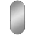 vidaXL Wandspiegel Flurspiegel Spiegel Badspiegel Hängespiegel Dekospiegel Schminkspiegel Badezimmer Garderobe Flur Schwarz 70x30cm Oval