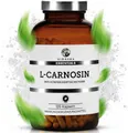 QIDOSHA L-Carnosin Kapseln, hochdosiert, 120 Kapseln im Apothekerglas, 500mg/Kapsel, vegan, laborgeprueft, deutsche Fertigung à 120 St., 74.4 g