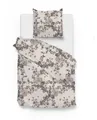 ZO HOME Bettwäsche Zo! Home Cotton Bettwäsche 155x220 Ruffina Blüten Rosen Blätter taupe, Baumwolle, 2 teilig