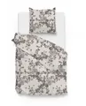 Zo! Home Cotton Bettwäsche 155x220 Ruffina Blüten Rösen Blätter taupe altrosa