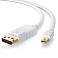 CSL Digitale Mini DisplayPort auf DisplayPort-Verbindungskabel 2M Full HD Weiß