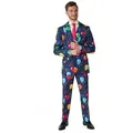 Opposuits Partyanzug Confetti Balloons Anzug, Mit diesem Anzug ist immer Party! blau M