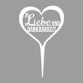 Illumino Grabstecker Grabschmuck Grabstecker Wetterfeste Grabdekoration aus Stahl mit Trauerspruch I In Liebe und Dankbarkeit I Eine liebevolle Erinnerung