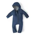Ehrenkind® WALKOVERALL | Baby Wollwalk-Overalls aus Merino Schurwolle mit Reißverschluss | Walk Wolle Woll-Anzug für Kleinkind und Baby | Jeansblau Gr. 62-68