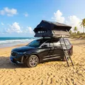 Autodachzelt Grau/Schwarz Softcase Dachzelt Auto 160x210x110cm inkl. Sonnensegel