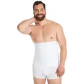 FINN Design Shapinghose Kompressions-Gürtel Herren - Shapewear Bauchbinde aus Baumwolle Starker Body-Shaper für einen flacheren Bauch weiß M