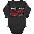 Shirtracer Shirtbody Windel wird beladen Sprüche Baby schwarz 6/12 Monate