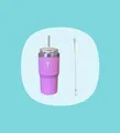 TUPPERWARE Thermobecher Tupperware® Big T Tumbler 630 ml rosa inkl. Trohhalmbürste