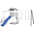 Axi Beach Tower Spielturm mit Klettergerüst, Doppelschaukel und Blauer Rutsche