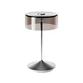 SIGOR Numotion - Dimmbare LED Akku-Tischleuchte Indoor & Outdoor, IP54 spritzwassergeschützt, Höhe 26,5 cm, aufladbar mit Easy Connect, 12 h Leuchtdauer, silberfarben