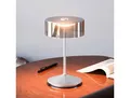 Sigor LED-Akkutischleuchte Numotion, silber, Glas, IP54, dimmbar, chrom / silber, für Wohn- / Esszimmer, Glas, Modern