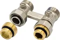 Hahnblock Durchgang Gerade 3/4" AG x 1/2" Eurokonus Heizkörper Anschluss