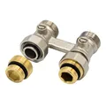 Hahnblock Durchgang Gerade 3/4" AG x 1/2" Eurokonus Heizkörper Anschluss