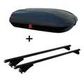 Dachbox CA320L carbonl.+Dachträger Tiger für Mitsub Outlander PHEV ab 14 auflRel