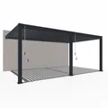 Weide Deluxe Plus Aluminium Pavillon 4 x 6 M Anthrazit Wandpergola