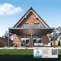 Deluxe Plus Wand Pavillon Terrassenüberdachung Aluminium 4 x 6 M