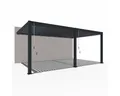 Weide Pergola Deluxe Plus Wand Pavillon Terrassenüberdachung Aluminium 4 x 6 M, BxTxH: 600x400x255 cm